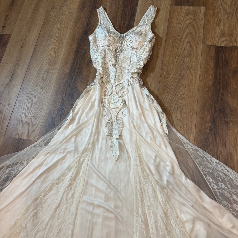 Vintage Y2K Beaded Dress Vintage Beaded Dress Sue Wong Vintage Wedding Dress - Picture 17 of 17
